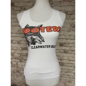 VTG Hooters‎ Girl Uniform Tank T Clearwater Florida White SMALL The Original